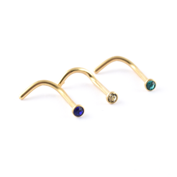 Collection of nose studs and pins